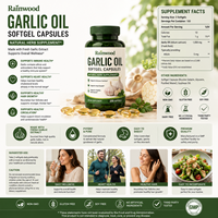 Rainwood – Fournisseur en gros de capsules molles d'huile d'ail frais, marque privée, supplément à base de plantes pour les cheveux