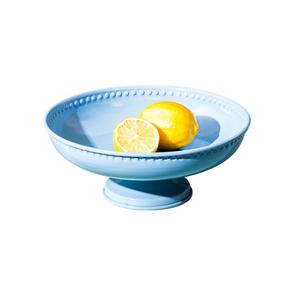 Bol de service rond en bois personnalisé fait à la main Design classique avec finition bleue pour salade et fruits pour la vaisselle de fête - Product Image 1