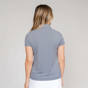 Polo de rayas personalizado para mujer, personalizado con su logotipo y diseño, perfecto para ropa corporativa e informal - Product Image 4