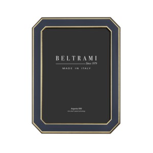 Beltrami Handmade Silver Plated Wood Photo <b>Frame</b> Rectangle Elegant Vertical Orientation Made Italy Embossed <b>Wall</b> Mount Argento - Product Image 1