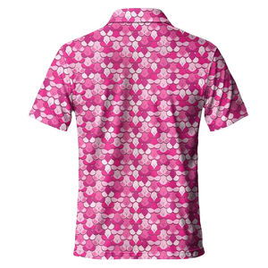 Camisa de Golf de Punto con Estampado Digital de la Mejor Calidad, Manga Corta, con Botones, Transpirable y Cómoda, Tejido de Poliéster/Algodón - Product Image 2