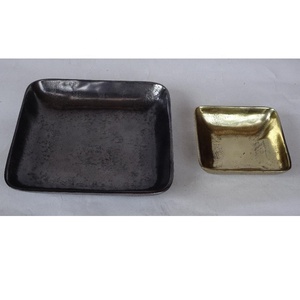 Bol carré en fonte d'aluminium de haute qualité en laiton forgé brut bol en fonte d'aluminium Pot Puri bol métal artisanat décor moderne - Product Image 2