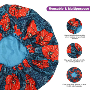 Bonnet en satin durable pour tresses et torsades, motif uni, ajustement réglable, 100 % polyester, protection et douceur pour le sommeil nocturne - Product Image 5