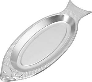 Dernier plateau de service design poisson pour ustensiles de cuisine Hôtel Restaurant Plateaux de service Design moderne Couleur argent Plateaux de service Fournitures - Product Image 4