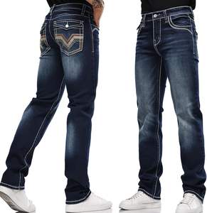 Vente en gros bon marché Pantalon en denim respirant pour hommes, vêtements décontractés, nouveau dernier style de pantalon en jean personnalisé pour toutes les saisons - Product Image 6