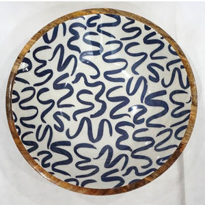 Cuenco para servir de esmalte de madera, lo mejor para servir comida, cuenco de exhibición de fideos, diseño japonés, cuenco de vajilla de forma redonda hecho a mano - Product Image 4