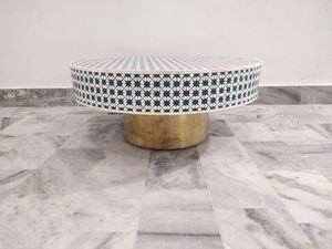 Incrustaciones de hueso de lujo artesanía contemporánea tradición personalizada y Floral Mesita de noche Gabinete Incrustaciones de hueso Sala de estar DE LA India - Product Image 5