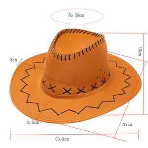 Sombreros de Vaquero de Cuero de Diseño Personalizado, Estilo Vintage, Unisex, Alta Calidad, Nuevo Estilo, Ala Ancha, para Todas las Estaciones, con Costuras Exteriores - Product Image 5