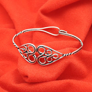 Unique Design 925 Sterling Solid Silver Handcrafted Bangle <b>Women</b> Girls Fashion Collection Designer Handmade Jewelry Wholesaler - Product Image 3
