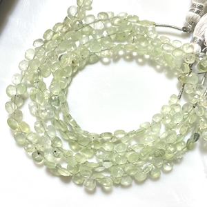 Alta calidad 4-4,5 MM Prehnita facetada pequeña forma de corazón Briolette cuentas piedras preciosas verdes proveedor al por mayor - Product Image 4