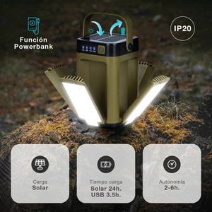 Torcia solare a LED ricaricabile USB 500Lm per campeggio (GSC 201840006) - Product Image 4