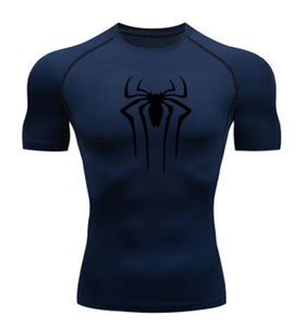Manches longues compression t-shirt hommes gym entraînement entraînement course athlétique couche de base respirant évacuation de l'humidité fitness haut - Product Image 3