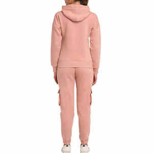 Novedad de 2024, ropa deportiva de 2 piezas para mujer de alta moda, chándal holgado informal con decoración bordada, estilo sólido - Product Image 4