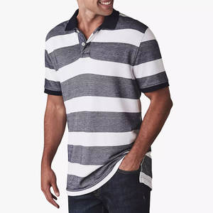 Venta al por mayor 100% algodón para Polo diseño impreso sólido de moda con logotipo personalizado tela de Jersey de alta calidad liso casual S - Product Image 1