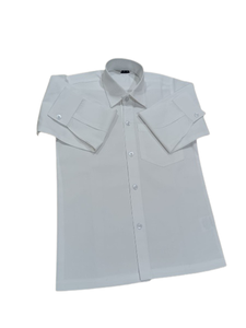 เสื้อเครื่องแบบนักเรียนผ้าฝ้าย100% สำหรับเด็กสีขาวดูแฟนซีแขนยาวพอดีตัวล่าสุด - Product Image 2