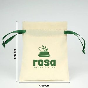 Personalized Velvet Rose <b>Drawstring</b> <b>Pouch</b> Green Ribbon Screen Printed Gemstone Necklace Storage Embroidered for Gifts 4 5 (10 - Product Image 2