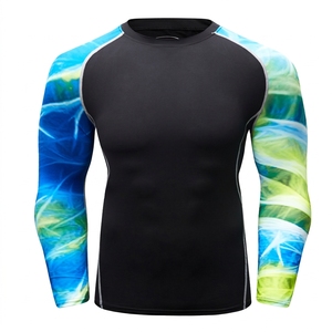BJJ Rush Guard Grappling MMA Jiu Jitsu No-Gi UFC <b>Shirt</b> Long Sleeves <b>Compression</b> UPF50+ Breathable Anti-UV Eco-Friendly - Product Image 4