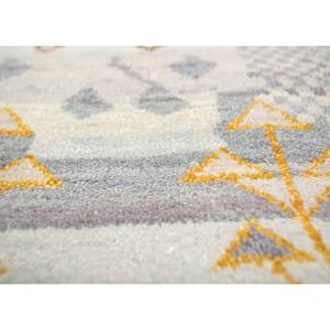 Tapis en laine et soie noués à la main Manchaha Lub-56 bleus, motif géométrique abstrait rectangulaire pour la maison, le salon, la chambre, tapis Jaipur US - Product Image 3