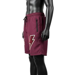 Mens Windbreaker Training <b>Shorts</b> Premium Nylon Microfiber Fabric 130 GSM Breathable Maroon Chenille Logo men's <b>shorts</b> Quick Dry - Product Image 3