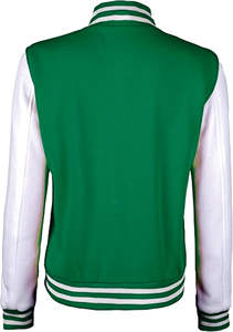 Chaqueta universitaria logotipo personalizado mujer recortada chaquetas universitarias mujer impresión personalizada chaqueta de uniforme de béisbol - Product Image 3