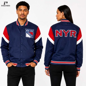 Chaqueta de Béisbol Premium de Satén con Bordado Personalizado de la Identidad del Equipo, Estilo Letterman, Suministro Directo de Fábrica - Product Image 1