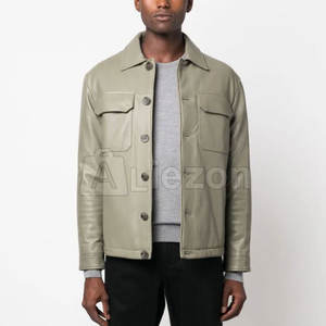 Automne hiver hommes veste en cuir meilleure qualité hommes veste en cuir véritable cuir hommes vestes - Product Image 2