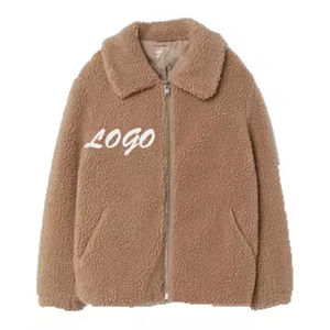 Veste à fermeture éclair Sherpa en polaire surdimensionnée pour hommes de haute qualité Logo personnalisé Style décontracté d'hiver Nouveau design chaud - Product Image 2