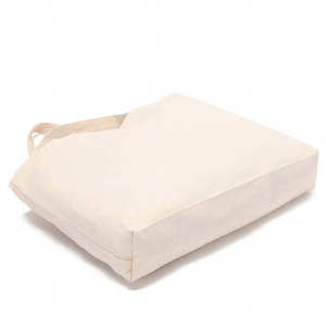 Bolsa de Mano de Lona Ecológica Personalizada, Estilo Plegable de Algodón Reciclado Natural con Impresión de Logotipo para Compras - Product Image 5