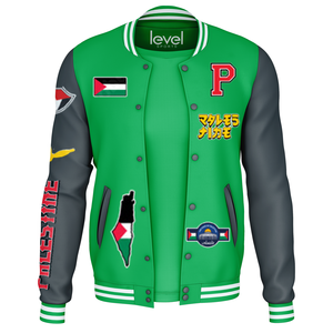 Chaqueta universitaria gruesa de satén personalizada para hombre, ropa de calle bordada, chaqueta universitaria informal de béisbol Vintage de talla grande para hombre - Product Image 1