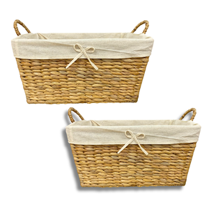 CESTA DE ALMACENAMIENTO DE JACINTO DE AGUA DE Bambú de ratán de algas marinas duradera con forro extraíble Interior ecológico y lavable - Product Image 1