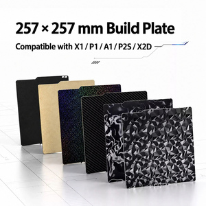 Placa de Construcción de Acero para Impresora 3D de Doble Cara de 257 x 257 mm para X1 P1 A1 P2S X2D - Product Image 1
