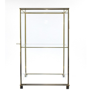 กรอบทองเหลืองใสคุณภาพจากการส่งออกตู้โชว์ขนาดใหญ่ที่ทำด้วยมือสีทองพร้อมประตูติดผนัง - Product Image 6