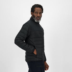 แจ็กเก็ตขนปลาปักเป้าฤดูหนาวสำหรับผู้ชายเสื้อบอมเบอร์ดีไซน์แบบมีฟองผ้าคลุมหน้า - Product Image 2