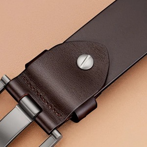 Ceinture habillée noire et marron pour hommes avec boucle rotative pour ceinture pour hommes Ceinture en cuir réversible - Product Image 4