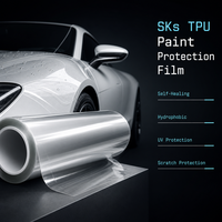 Film de protection de peinture transparent brillant en TPU 7,5 mil, résistant aux UV, auto-réparant, hydrophobe, pour carrosserie de voiture, 1,52 x 15 m