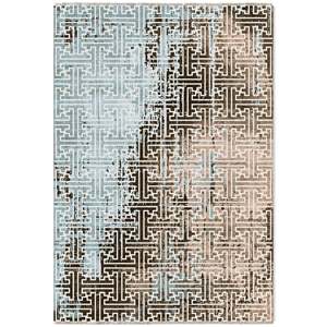 Tapis lavable géométrique en denim Kaleido RW7025 de Rug Weavers, chenille lavable, 10 tailles, vente en gros et dropshipping - Product Image 2