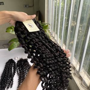 Tissage brésilien brut non traité, cuticule alignée, fournisseurs vierges, lots de cheveux 100 humains avec Lace Closure, vente en gros - Product Image 2