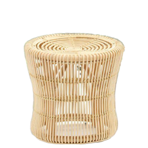 Tabouret compact en rotin pour l'extérieur Structure de siège tissée à la main confortable pour la salle à manger Hôtel Chambre Villa Utilisation décorative d'élévation - Product Image 4