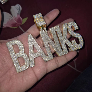 จี้เงินแท้925ชิ้น3.30Ct ชุบทองเพชรโมอิสแท้ปรับแต่งได้ชื่อเครื่องประดับเพชรจี้ดีสำหรับงานเลี้ยง - Product Image 1