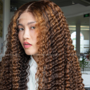 ผมต่อแบบเด้งหยักศกยาวผมมนุษย์บริสุทธิ์และผมเรมี่คนเวียดนามสำหรับฤดูใบไม้ผลิ - Product Image 1