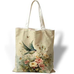 Bolsa de Lona con Estampado de Pintura al Óleo Retro, Gran Capacidad, Portátil, para Uso Diario, para Estudiantes - Product Image 4