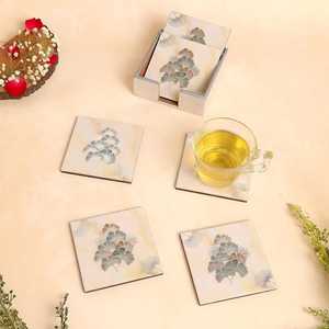 Ensemble de sous-verres en placage de bois de liège MDF Décoration intérieure - Product Image 1