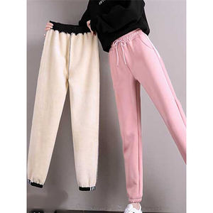 <b>Women</b> Winter <b>Warm</b> <b>Leggings</b> Thick Trousers <b>Warm</b> Fleece Plus Size Long Thicken Pants Fashion Casual Soild Color <b>Leggings</b> - Red, XL - Product Image 2