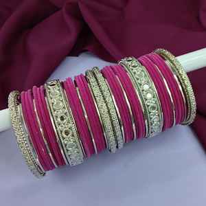 Conjunto de pulsera de brazalete oxidado indio de alta calidad para mujer, conjunto de brazaletes de terciopelo liso antiguo, joyería llamativa de moda - Product Image 2