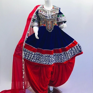 Vestido kuchi vintage étnico tribal, vestido Kuchi tradicional de fiesta Kuchi afgano/Pakistán multicolor vestido Kochi 3088 - Product Image 4