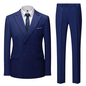 Completi doppiopetto <span class=keywords><strong>da</strong></span> uomo colorati pantaloni a due pezzi abbigliamento <span class=keywords><strong>blu</strong></span> Navy smoking giacca abito <span class=keywords><strong>da</strong></span> sposa abito <span class=keywords><strong>da</strong></span> sposa - Product Image 4