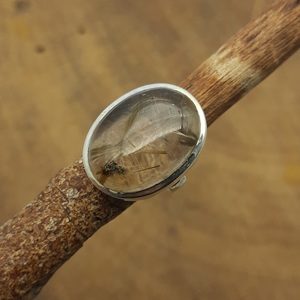 Atractivo oro rutilo cuarzo piedra preciosa 925 anillo de plata esterlina indio diseño caliente joyería nueva llegada joyería - Product Image 1