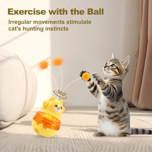 Harga pabrik mainan kucing interaktif + Dispenser makanan kucing Tumbler + bola penggoda + permainan latihan hewan peliharaan dalam ruangan - Product Image 3