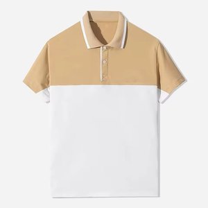 ผ้าฝ้ายแท้ 100% สำหรับเสื้อโปโลชาย ดีไซน์ใหม่ สปอร์ต ตำแหน่งโลโก้ด้านหน้า แบบเรียบ - Product Image 3