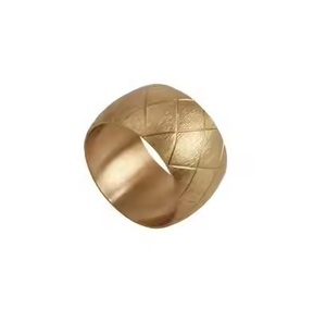 Rond de serviette rond en laiton pour la vaisselle de banquet de mariage pour les restaurants et les hôtels - Product Image 2